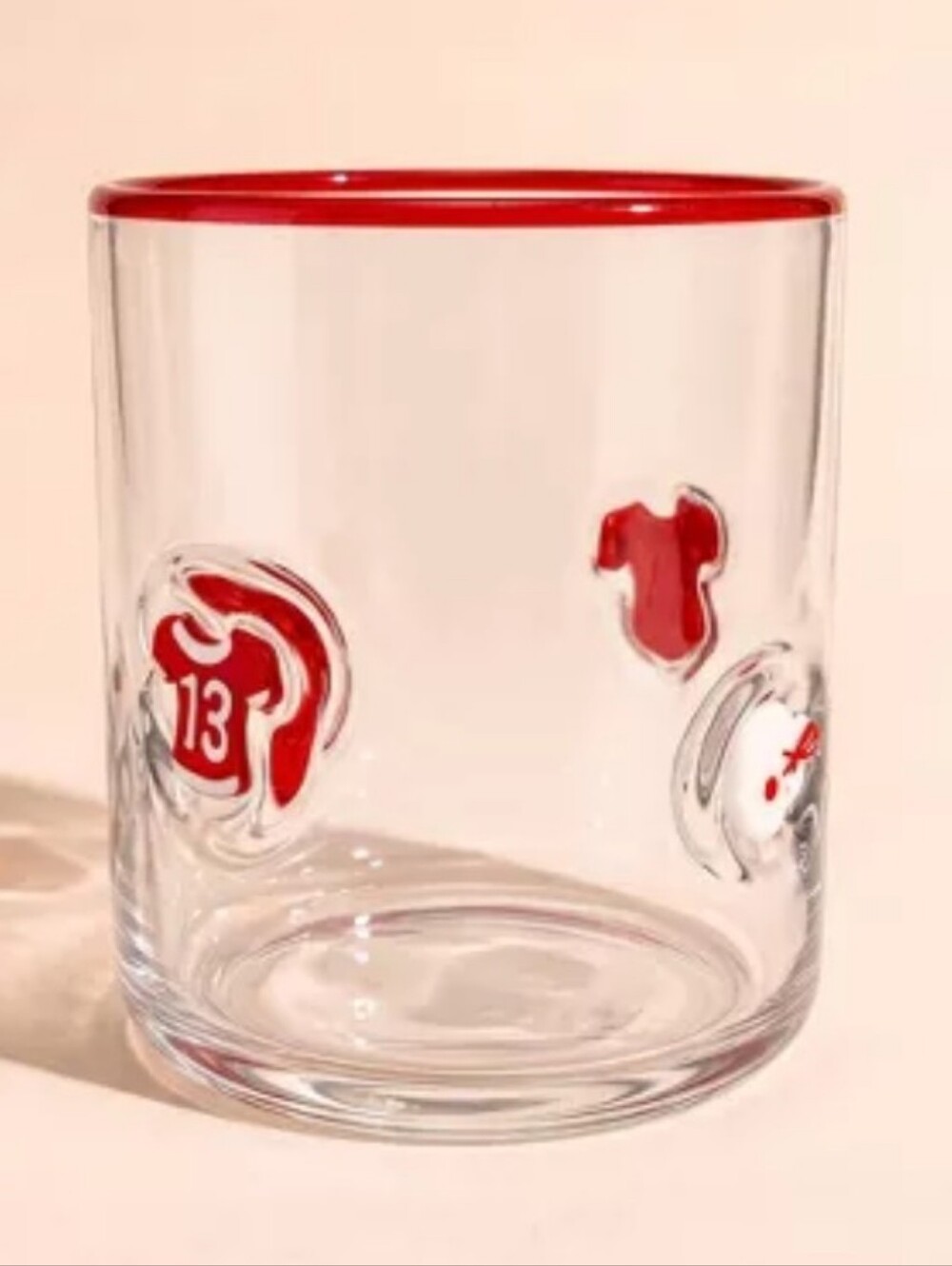 NWT Madison Home 16 fl oz Icon Glass Tumbler Football Jersey & Helmet